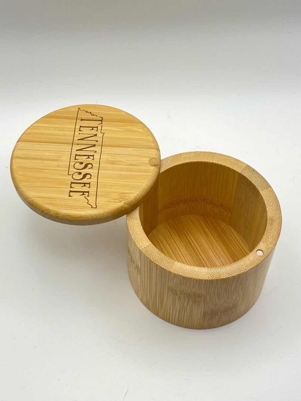 Totally Bamboo Salt Cellar 3.5” x 2.75” Tennessee Magnetic Closure Farmhouse